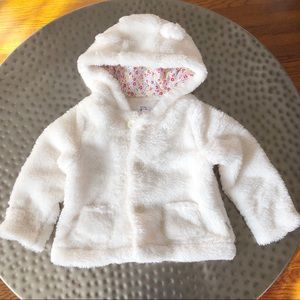 NWT Gap White Warm Jacket With Ears SZ 12-18mo